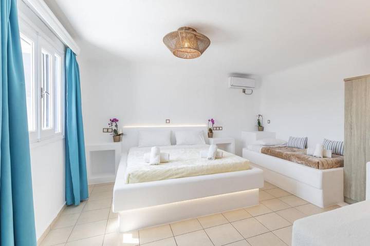 Vakantieappartement voor 2 personen, with uitzicht and sauna as well as tuin op Mykonos
