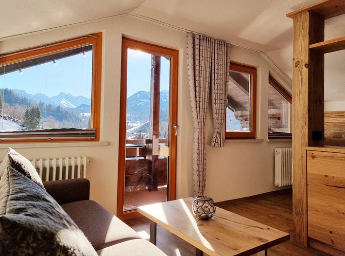 Ferienwohnung für 2 Personen, mit Ausblick und Garten sowie Balkon, mit Haustier im Allgäu - 2