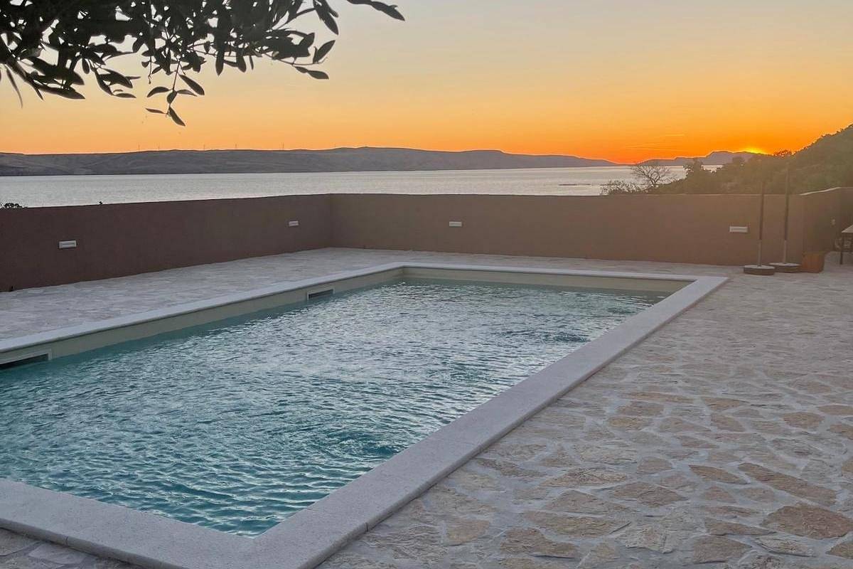 Cały apartament, Jednopokojowy apartament z tarasem i widokiem na morze Lukovo Šugarje, Karlobag A-24896-c in Lukovo Šugarje, Velebit Nature Park