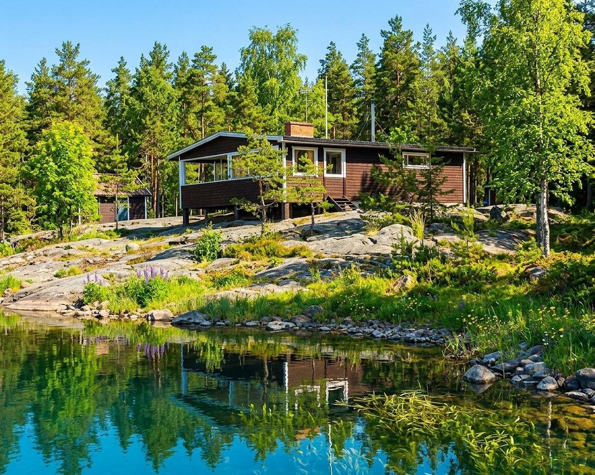 Fantastischer Panoramablick über den Vänernsee, beste Lachsangelmöglichkeiten in Vänern