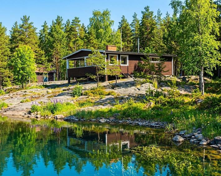 Ferienhaus für 6 Personen, mit Terrasse und Seeblick sowie Garten - 1