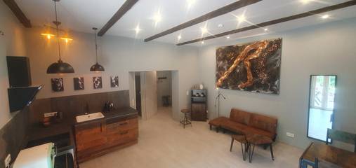 Ferienwohnung für 2 Personen, mit Terrasse und Garten sowie Ausblick, mit Haustier in Rhein (Deutschland)