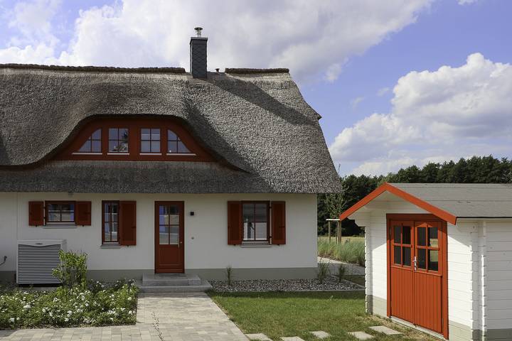 Ferienhaus für 4 Personen, mit Terrasse und Garten sowie Sauna