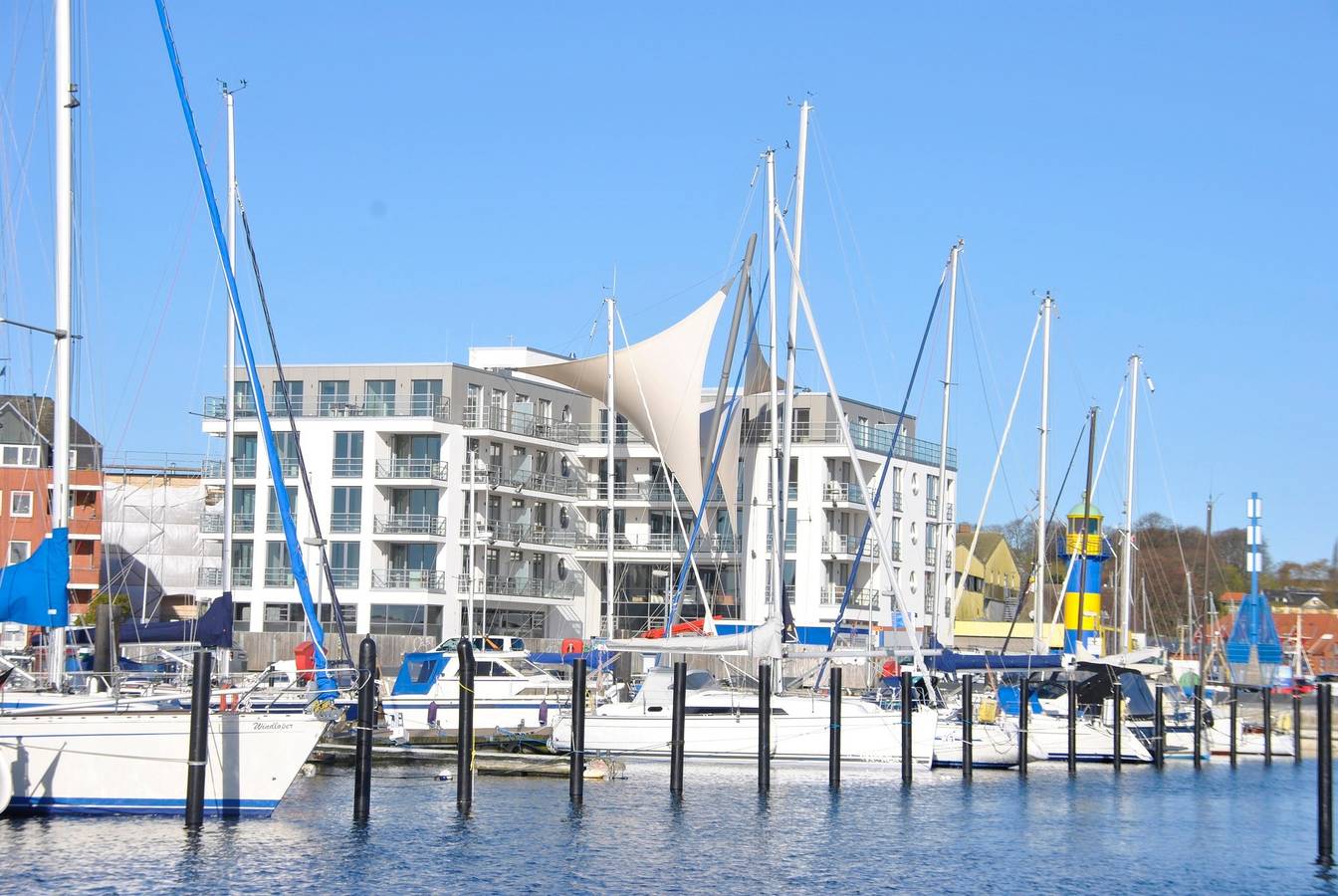 Ganze Ferienwohnung, Apartment 28, Blickrichtung Innenstadt/Binnenhafen in Eckernförde, Rendsburg-Eckernförde