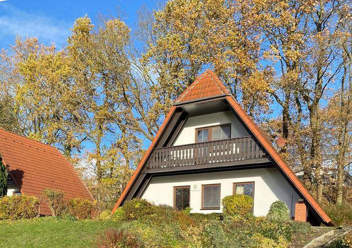 Ferienhaus für 4 Personen, mit Balkon und Terrasse sowie Seeblick in Marlow