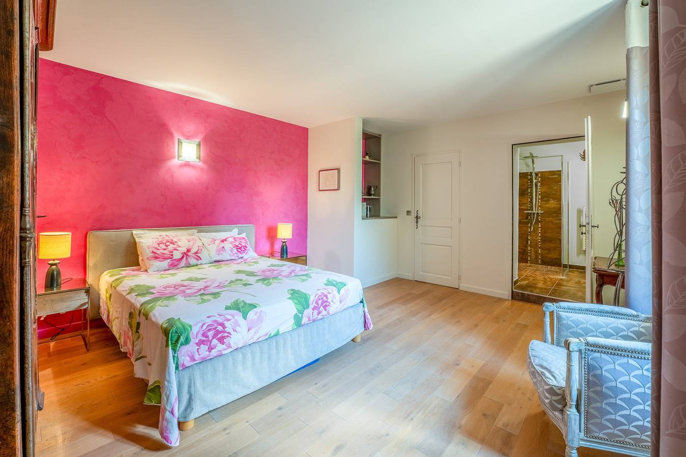 Kamer 'Fuschia' met Gedeeld Zwembad, Wi-Fi en Airconditioning in Solérieux, Nyons en omgeving