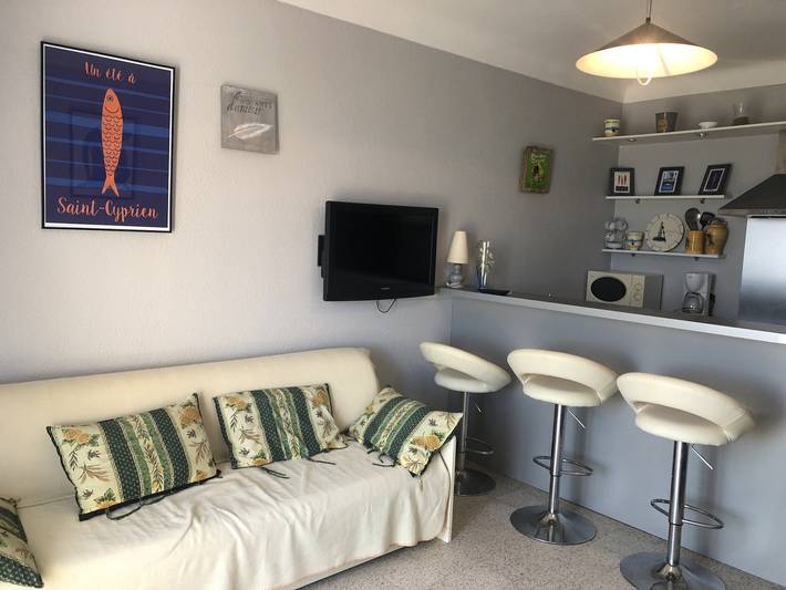 Gîte pour 4 personnes, avec balcon, animaux acceptés dans Plage Maillol - 3