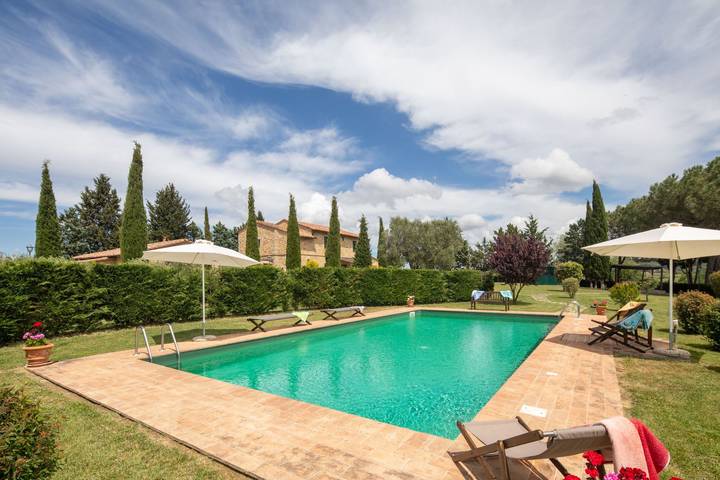 Villa pour 11 personnes, avec jardin ainsi que piscine et vue sur le lac à Pienza - 4