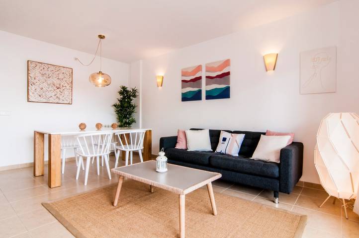 Apartamento entero, Apartamento "Drac Blanc 1-3" con vistas al mar, balcón, jardín y aire acondicionado in Cala Rajada, Capdepera