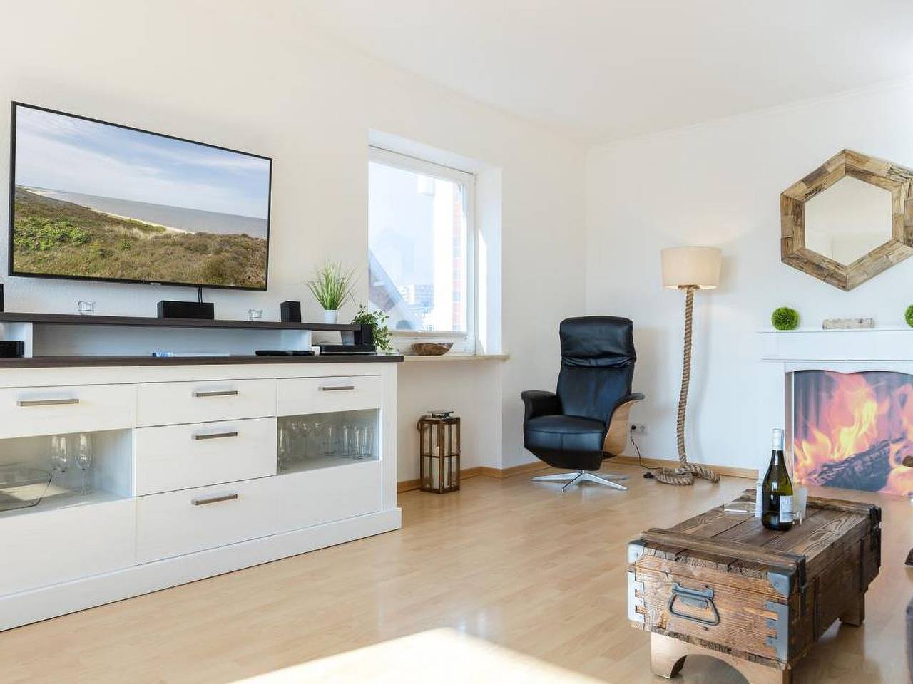 Ganze Wohnung, Moderne 2-Zimmer-Wohnung mit Südbalkon, Smart-Tv und Sauna in Westerland in Westerland, Sylt (Gemeinde)