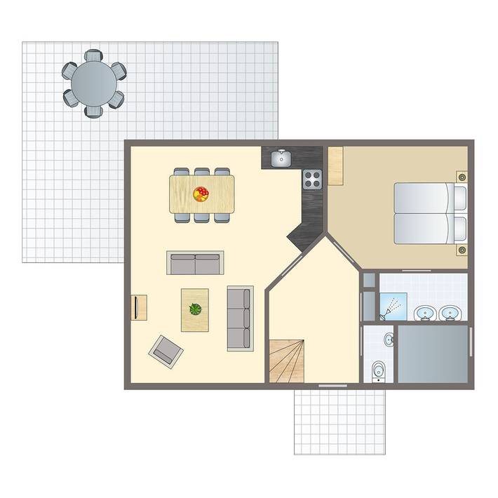 Bungalow voor 6 personen, met Balkon/Terras en Terras in Valkenburg