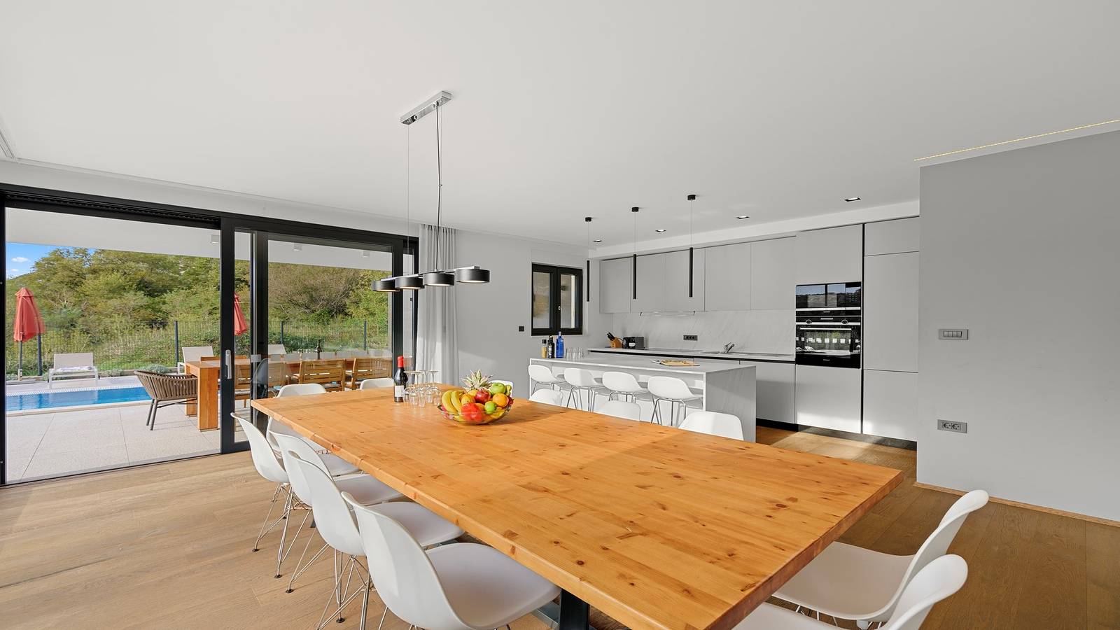 Moderne Villa Adria Blue mit beheiztem Pool in Bakarac, Kraljevica