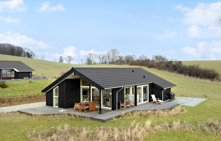 Ferienhaus für 6 Personen, mit Ausblick und Terrasse sowie Garten, mit Haustier