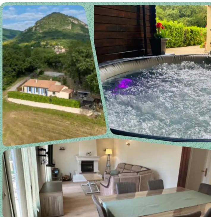 Gîte pour 6 personnes, avec jardin et jacuzzi à Lauroux