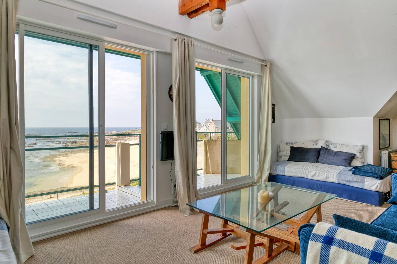 Ganze Wohnung, Ferienwohnung 'Spacieux Face Mer' mit Meerblick und Balkon in Le Croisic, Côte d'Amour