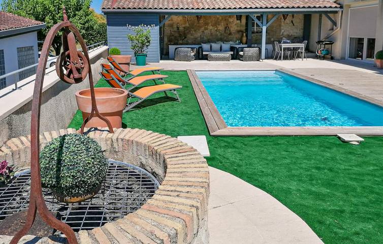 Maison de vacances pour 8 personnes, avec terrasse ainsi que piscine et jardin - 1