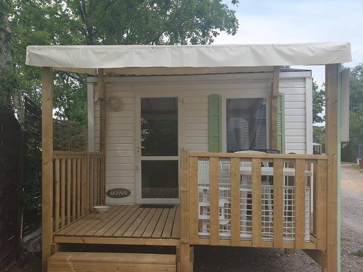 Mobil home pour 2 personnes, avec bassin pour enfant à Vogüé - 2