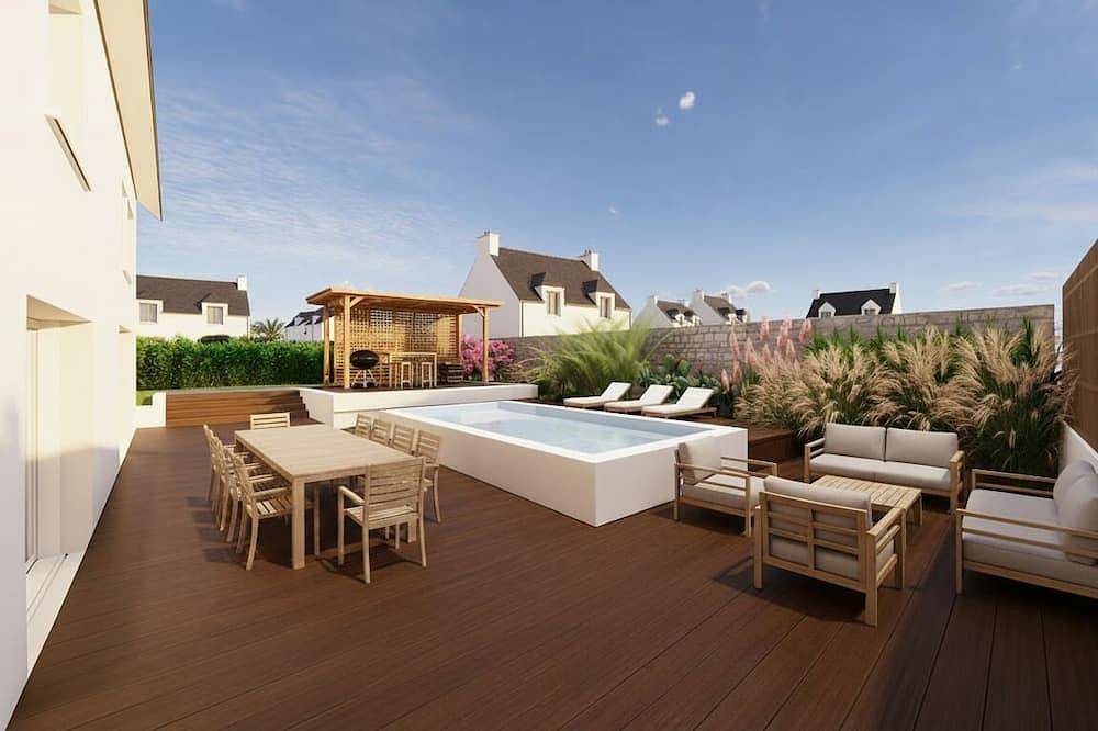Renovierte Villa mitpool,Strände und Geschäfte zu Fuß erreichbar,6 schlaf,3 Bade in Carnac Plage, Carnac