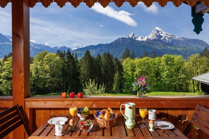 Ganze Ferienwohnung, Rosspointlehen - Ferienwohnung, ca. 45 m², 2 Pers., 1 Schlafzimmer, 1 Du/Wc, Balkon in Bischofswiesen, Berchtesgadener Alpen