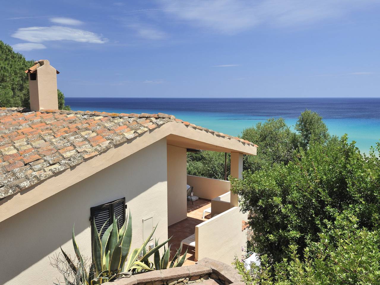 Villa 'Nido 3' mit Meerblick, Wlan und Klimaanlage in Costa Rei, Muravera