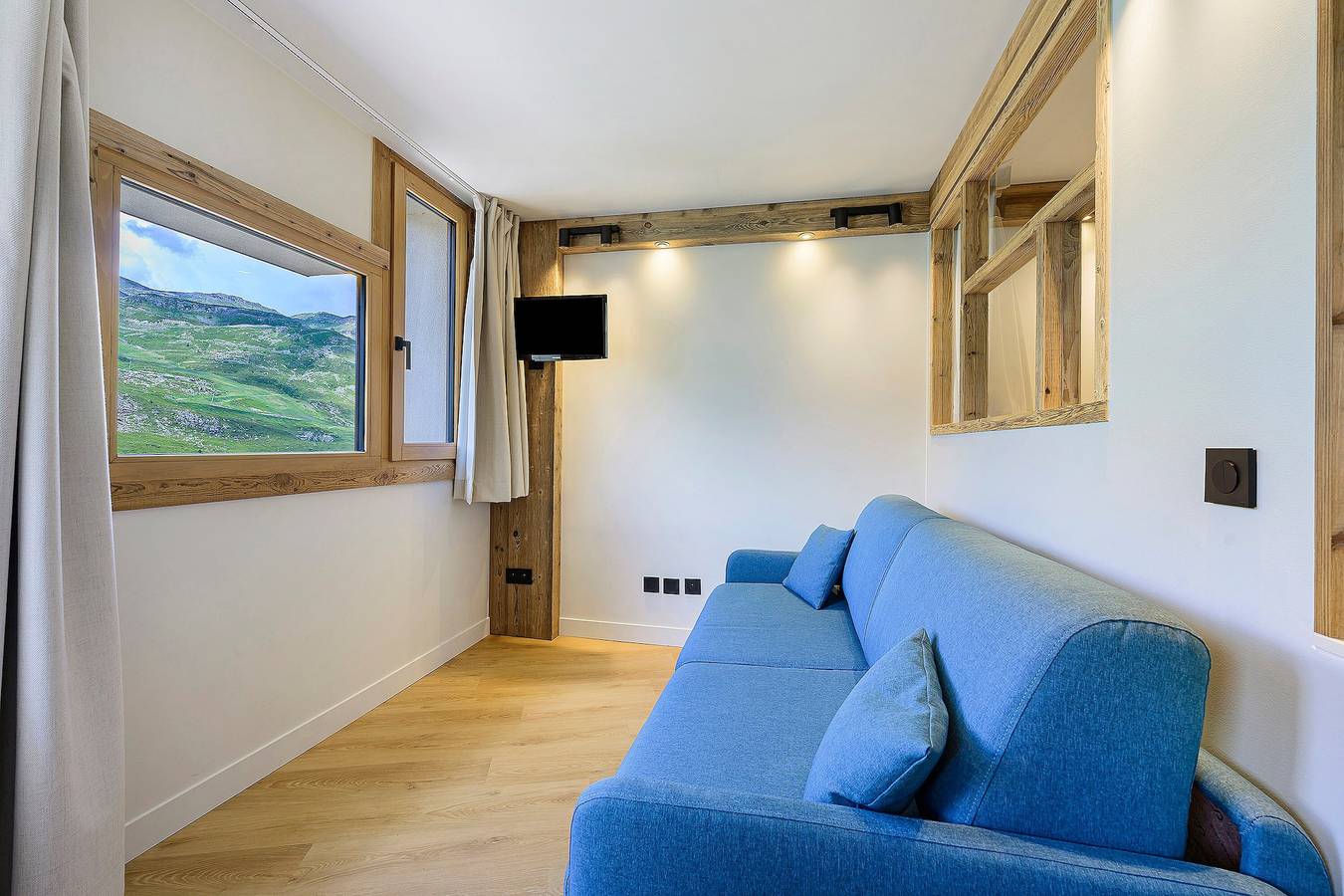 Apartamento entero, Apartamento Le Panorama Des Pistes con vistas a la montaña y balcón in Saint-Martin-de-Belleville, Massif de la Vanoise