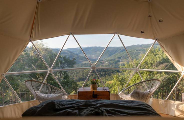 Glamping per 2 persone, con Giardino e Panorama in Langhe