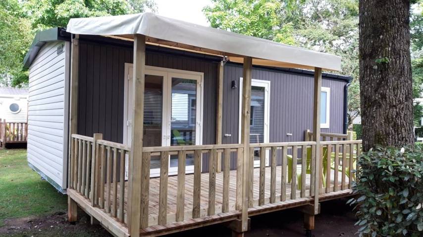 Mobil home pour 4 personnes, avec sauna ainsi que jacuzzi et bassin pour enfant à Aramits - 4