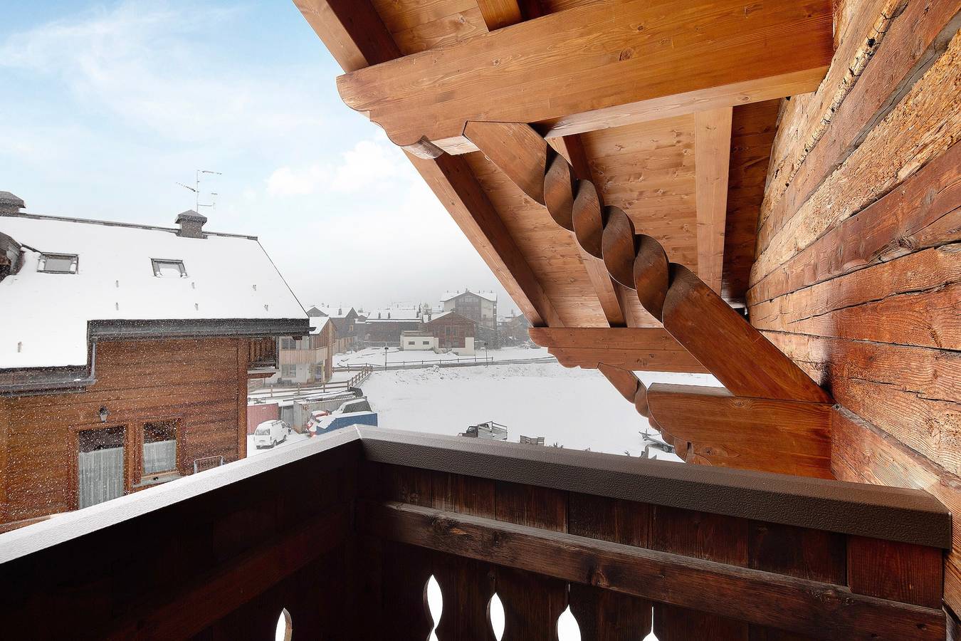 Ganze Wohnung, Ferienwohnung 'Chalet Li Palù Trilocale 4' mit Bergblick, Balkon und Wlan in Livigno (Stadt), Livigno