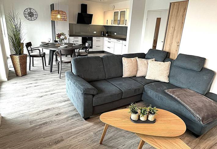 Ganze Wohnung, Traumhafte Neubauwohnung mit Blick über die Nordsee und den Büsumer Hafen in Hafen Büsum, Büsum