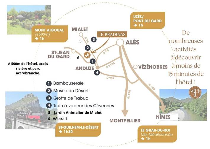 Hôtel pour 2 personnes, avec piscine ainsi que balcon et jardin à Mialet - 3