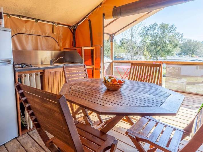 Camping Nature L'Airial - Tente en toile et en bois 5 personnes - Safari Tente 5 pers in Soustons, Côte d’Argent