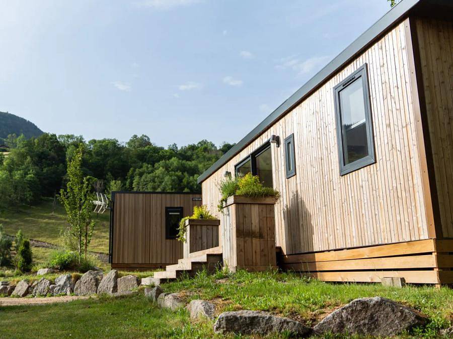 Sunêlia Domaine de Champé - Mobilheim 4 personen - Sunêlia Luxe Keywest 2 Schlafzimmer / 2 Bäder/34m2 in Bussang, Regionaler Naturpark Belchen der Vogesen
