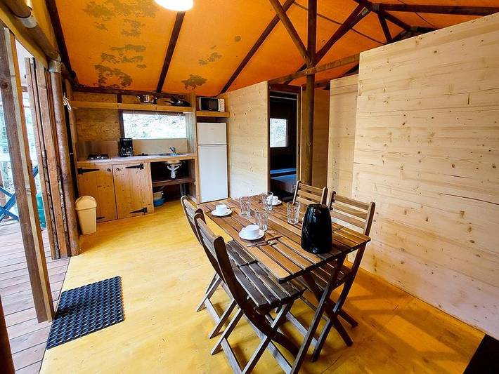Camping Les Bords de Cèze - Safarizelt 6 personen - Paillote auf Stelzen in Cornillon, Nimes und Umgebung
