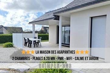 Gîte pour 4 personnes, avec vue et jardin, animaux acceptés à Pluguffan