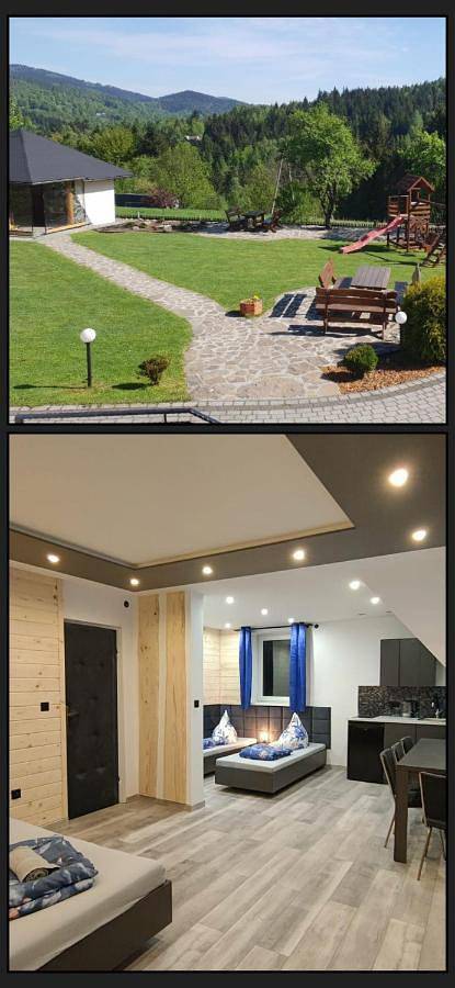 Apartament wakacyjny dla 2 osób, z ogród i widok, zwierzęta dozwolone w Zawoja