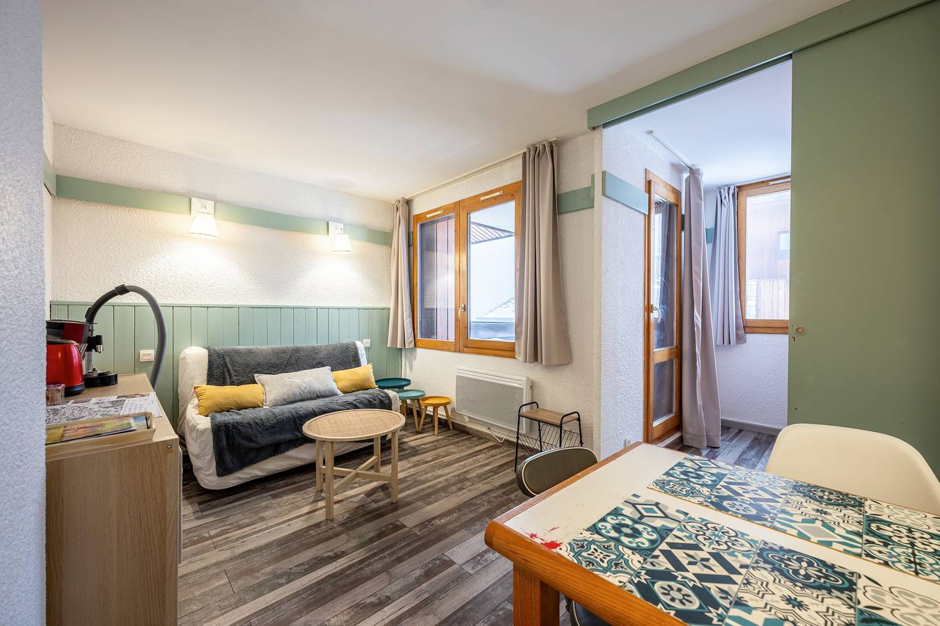 Geheel appartement, Appartement 'Séjour À La Montagne - Éperviere' met Uitzicht op de Bergen, Gedeeld Zwembad en Balkon in La Plagne, La Plagne-Tarentaise