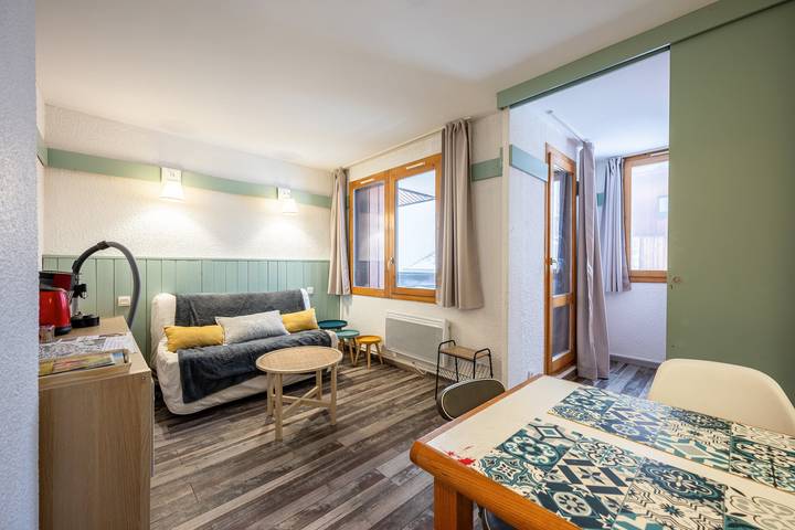 Geheel appartement, Appartement 'Séjour À La Montagne - Éperviere' met Uitzicht op de Bergen, Gedeeld Zwembad en Balkon in La Plagne, La Plagne-Tarentaise