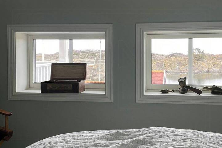 Modernes Strandhaus auf der autofreien Insel Vestre Sandøya in Tvedestrand