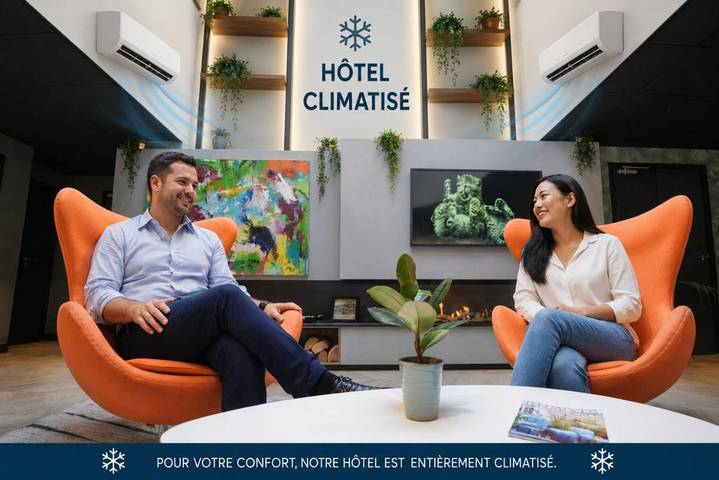 Hôtel pour 2 personnes, avec sauna et vue ainsi que terrasse et piscine dans Plan D Eau De La Cantache - 3