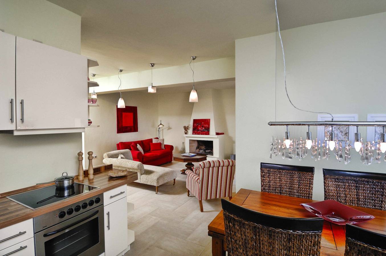 Villa Ares with private pool and a spectacular seaview 150m from the beach in Lasithi