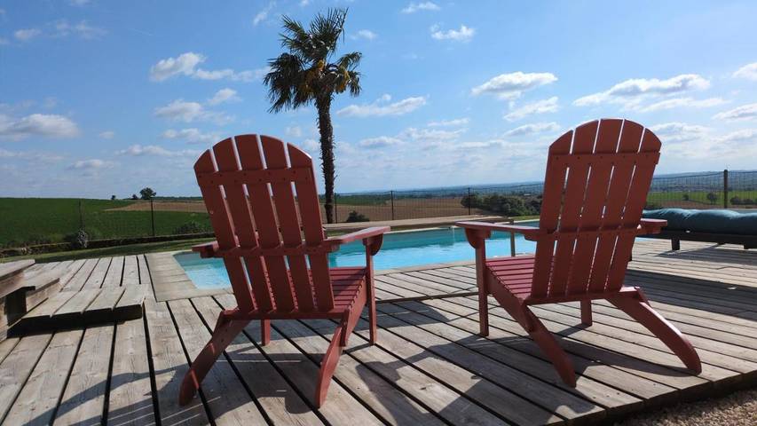 Chambre d’hôte pour 2 personnes, avec jardin ainsi que vue et piscine dans le Gers - 2