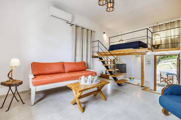 Gîte pour 3 personnes, avec jardin et vue dans Stafylos