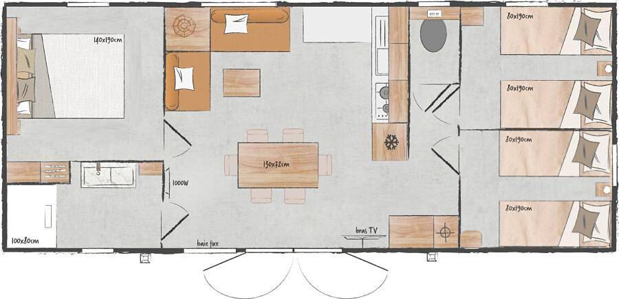 Location de vacances pour 2 personnes, avec terrasse à Mesnard-la-Barotière - 3
