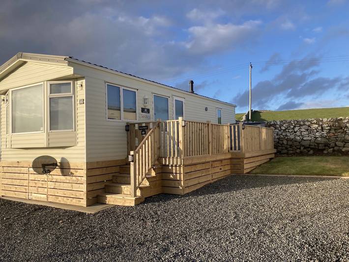 Feriehus for 4 personer, med Havblik og Balkon samt Have i Skotland