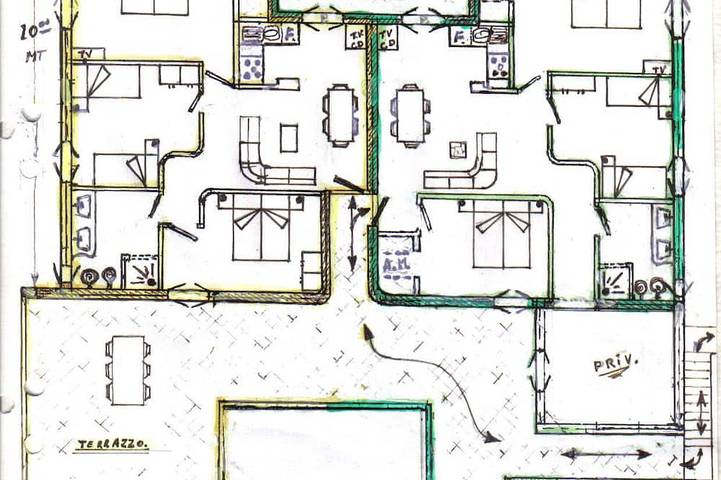 Ferienwohnung für 6 Personen, mit Garten und Pool