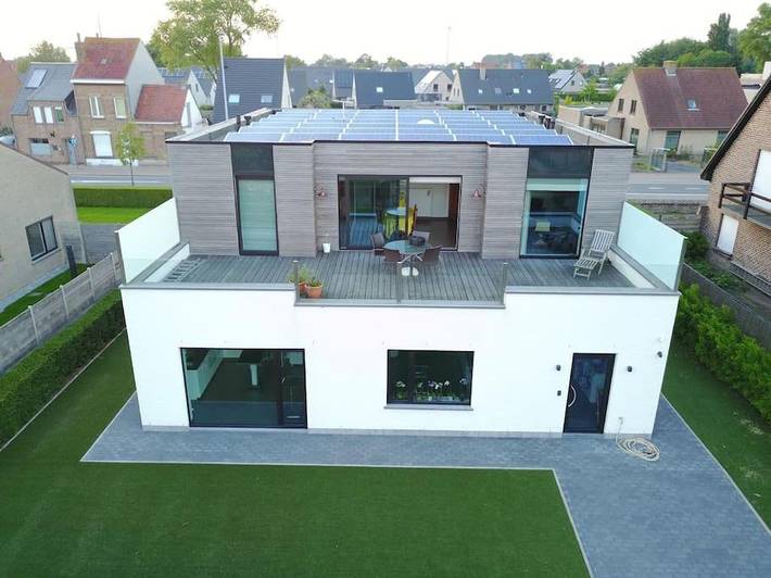 Location de vacances pour 4 personnes, avec balcon et vue à Gistel