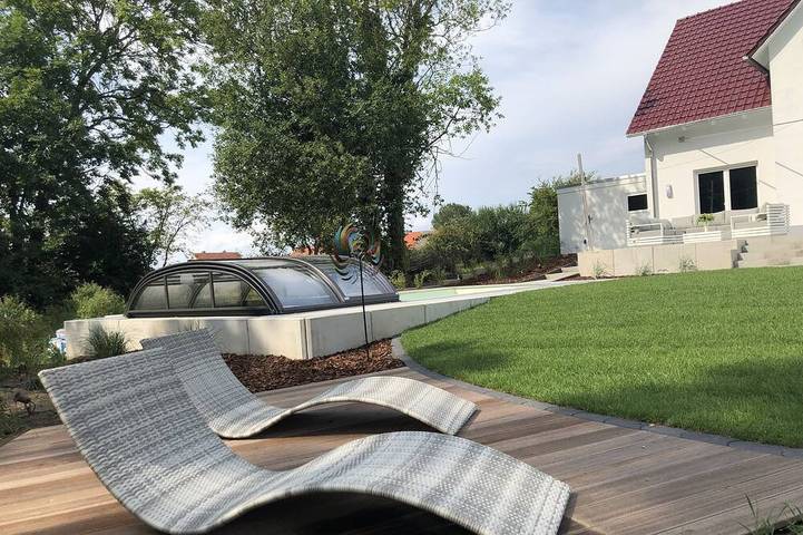 Ferienhaus für 8 Personen, mit Terrasse und Sauna sowie Garten in Kalkhorst