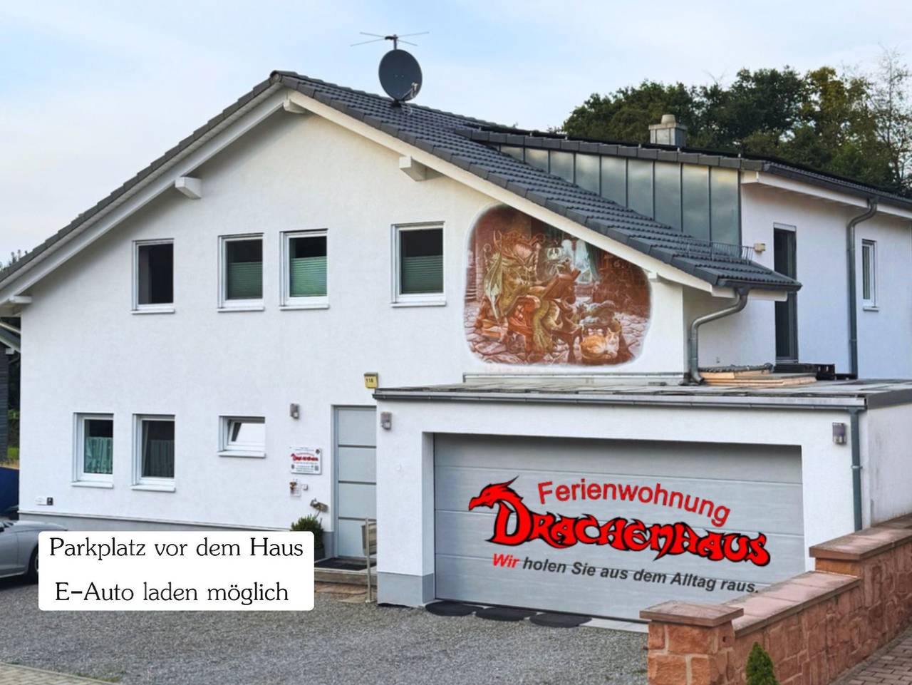 Ganze Ferienwohnung, Ferienwohnung Drachenhaus *Wir holen Sie aus dem Alltag raus - Ferienwohnung Drachenhaus in Rimbach, Bergstraße