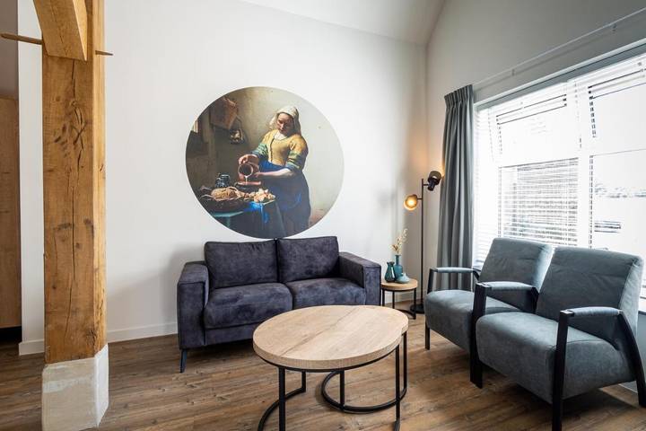 Chambre d’amis pour 4 personnes, avec terrasse ainsi que jardin et vue dans Wijhe