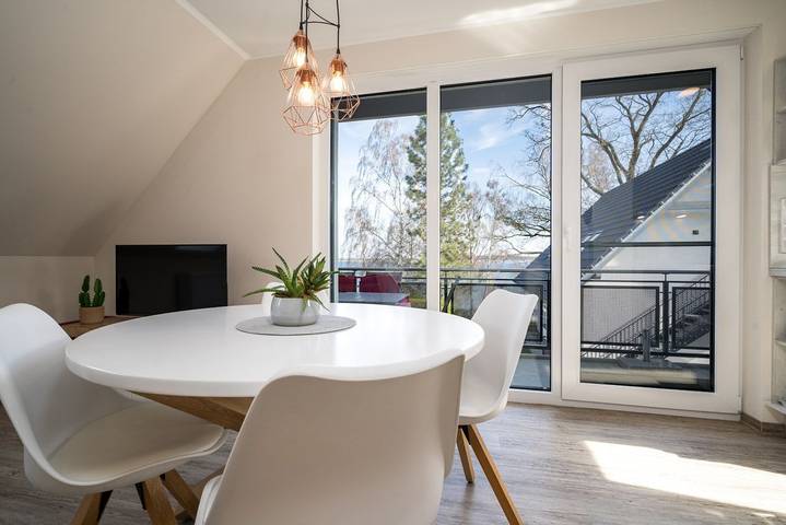 Ferienwohnung für 4 Personen, mit Balkon und Garten sowie Seeblick und Ausblick an der Müritz - 4